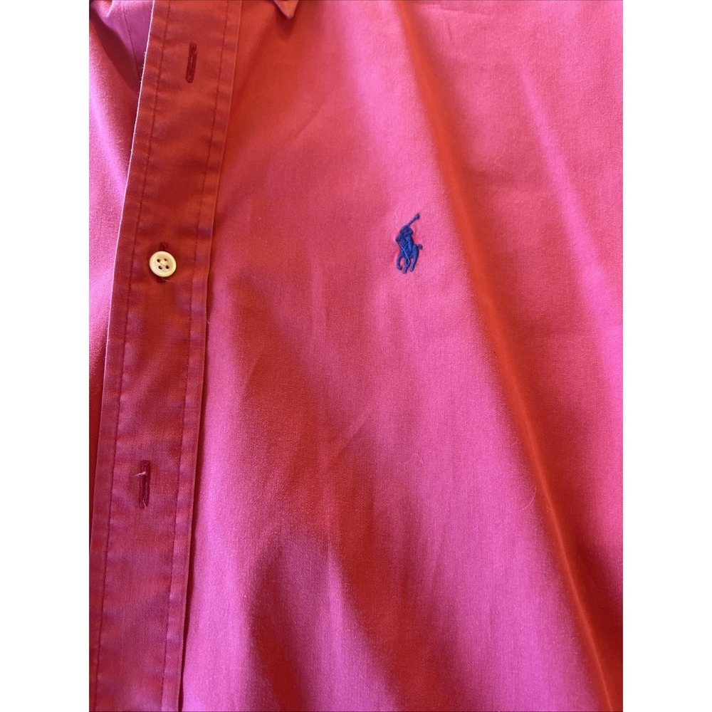 Ralph Lauren Blake Large Shirt Pink Mens Button Down Long Sleeve Pony Logo - Picture 4 of 9